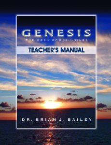 Teacher Manual: Genesis: The Book of Beginnings